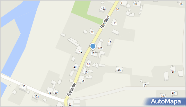 Recław, Recław, 13, mapa Recław