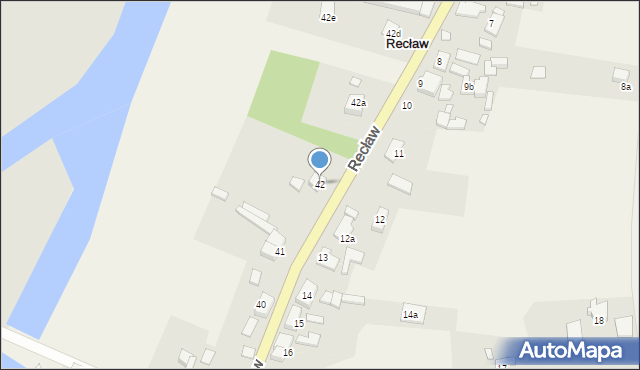 Recław, Recław, 42, mapa Recław