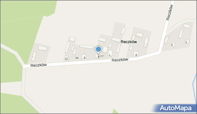 Reczków, Reczków, 8, mapa Reczków