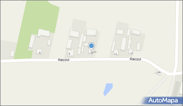 Reczul, Reczul, 10, mapa Reczul