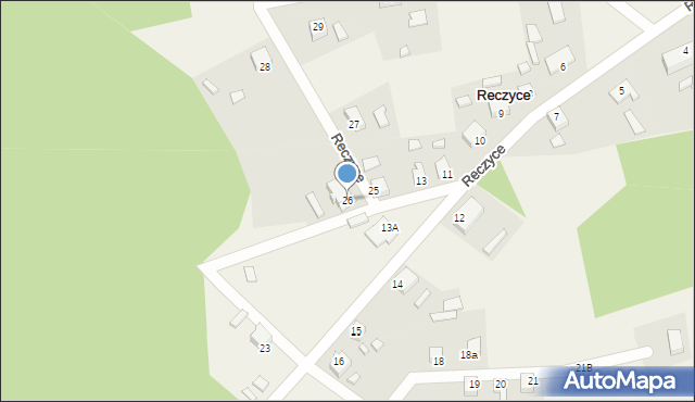 Reczyce, Reczyce, 26, mapa Reczyce