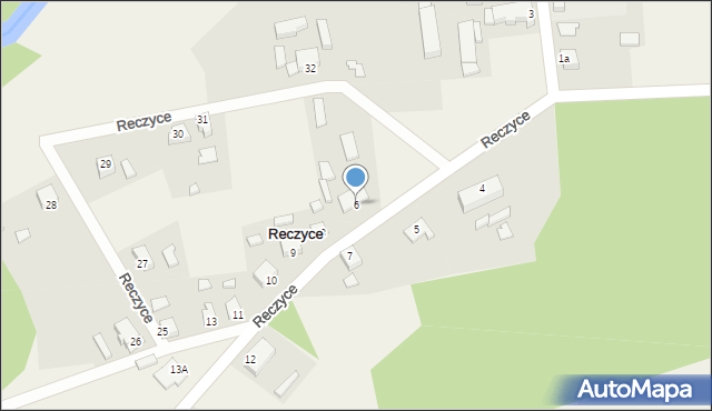 Reczyce, Reczyce, 6, mapa Reczyce