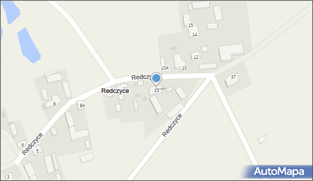 Redczyce, Redczyce, 13, mapa Redczyce