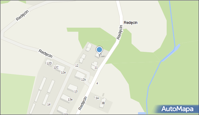 Redęcin, Redęcin, 10a, mapa Redęcin