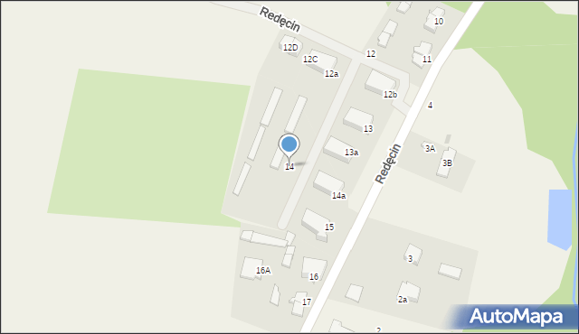 Redęcin, Redęcin, 14, mapa Redęcin
