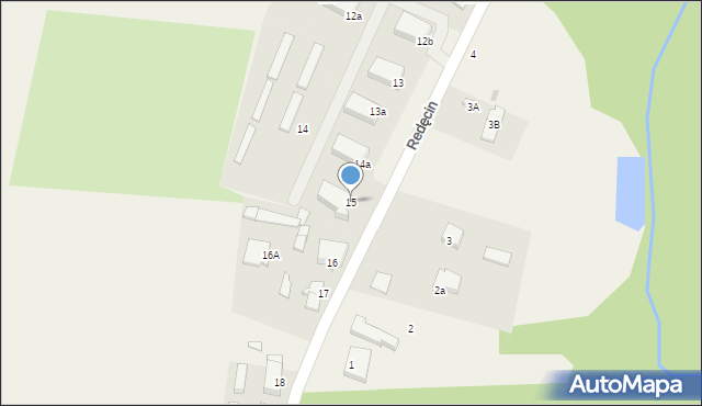 Redęcin, Redęcin, 15, mapa Redęcin