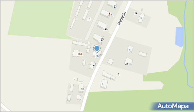 Redęcin, Redęcin, 16, mapa Redęcin