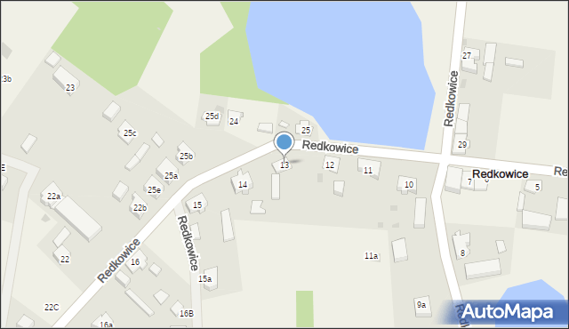 Redkowice, Redkowice, 13, mapa Redkowice
