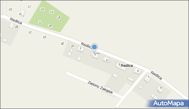 Redlica, Redlica, 3, mapa Redlica