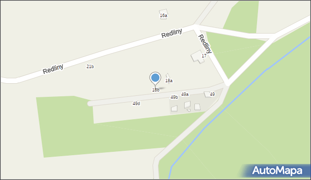 Redliny, Redliny, 18b, mapa Redliny