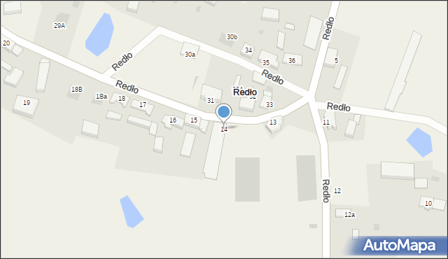 Redło, Redło, 14, mapa Redło