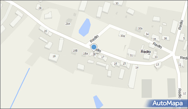 Redło, Redło, 18, mapa Redło