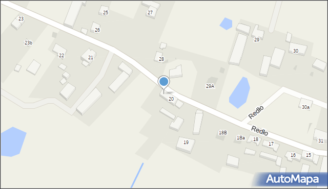 Redło, Redło, 20a, mapa Redło