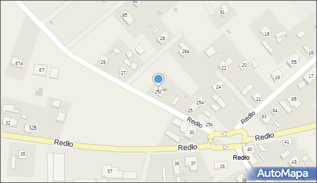 Redło, Redło, 25c, mapa Redło