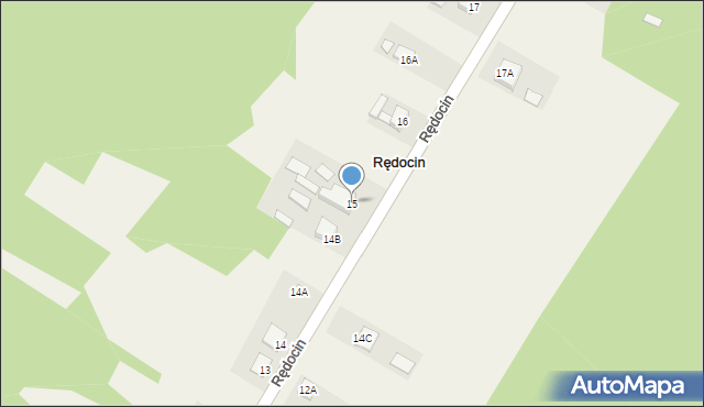 Rędocin, Rędocin, 15, mapa Rędocin