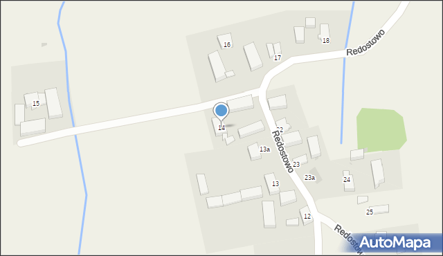 Redostowo, Redostowo, 14, mapa Redostowo