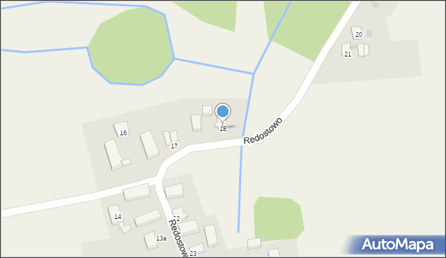 Redostowo, Redostowo, 18, mapa Redostowo