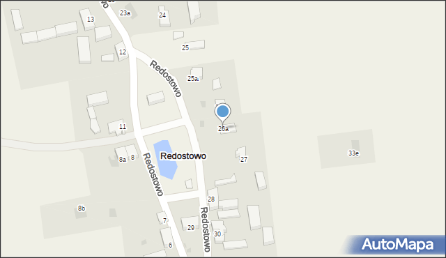 Redostowo, Redostowo, 26a, mapa Redostowo