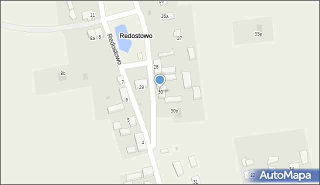 Redostowo, Redostowo, 30, mapa Redostowo