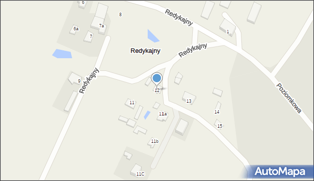 Redykajny, Redykajny, 12, mapa Redykajny