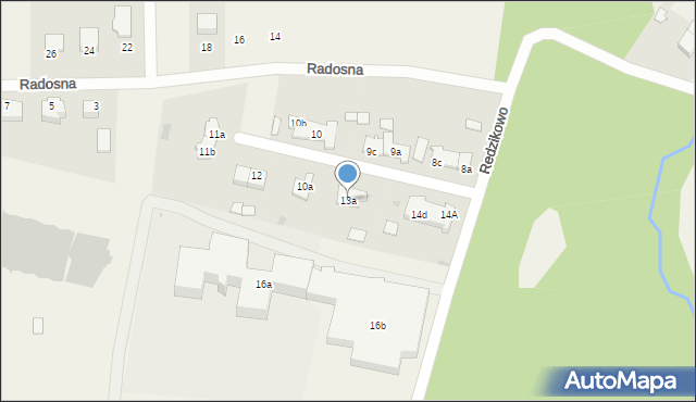 Redzikowo, Redzikowo, 13a, mapa Redzikowo