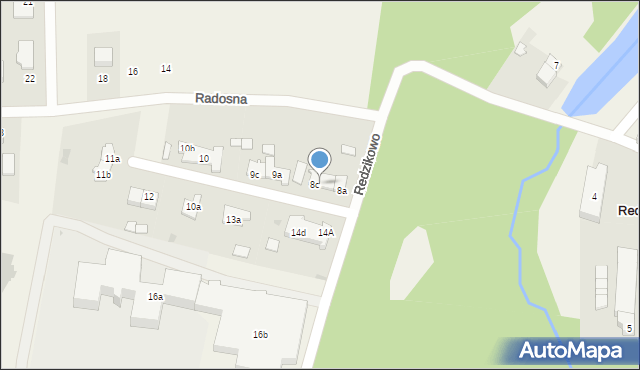 Redzikowo, Redzikowo, 8d, mapa Redzikowo