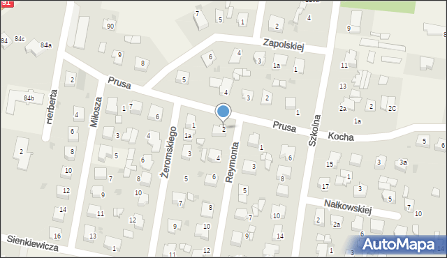 Rędziny, Reymonta Władysława, 2, mapa Rędziny