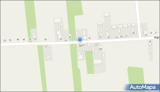 Rędziny, Rędziny, 39, mapa Rędziny