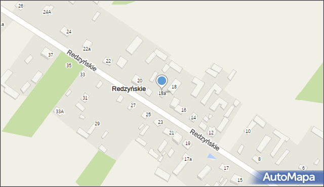 Redzyńskie, Redzyńskie, 18a, mapa Redzyńskie