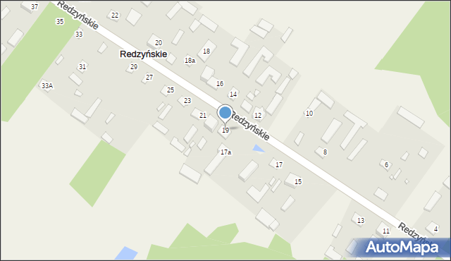 Redzyńskie, Redzyńskie, 19, mapa Redzyńskie