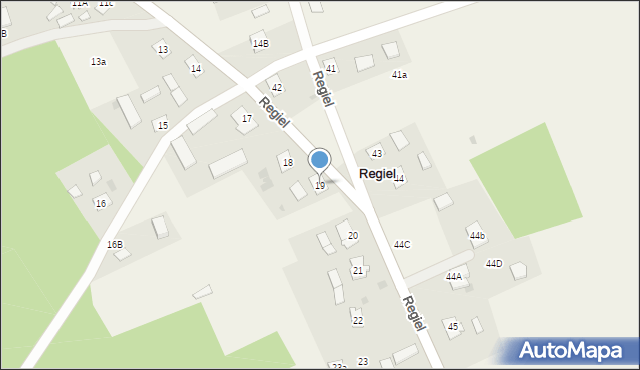 Regiel, Regiel, 19, mapa Regiel