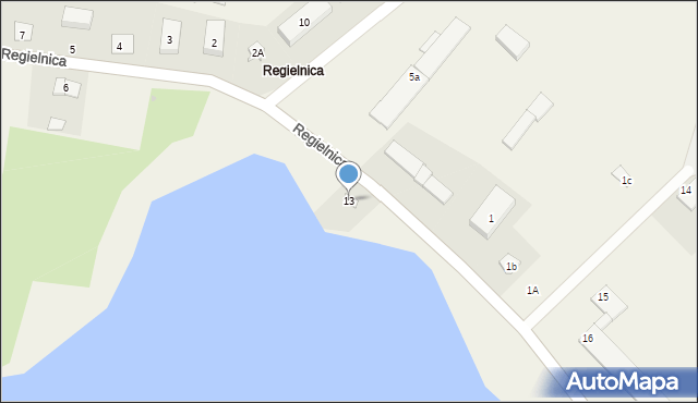 Regielnica, Regielnica, 13, mapa Regielnica
