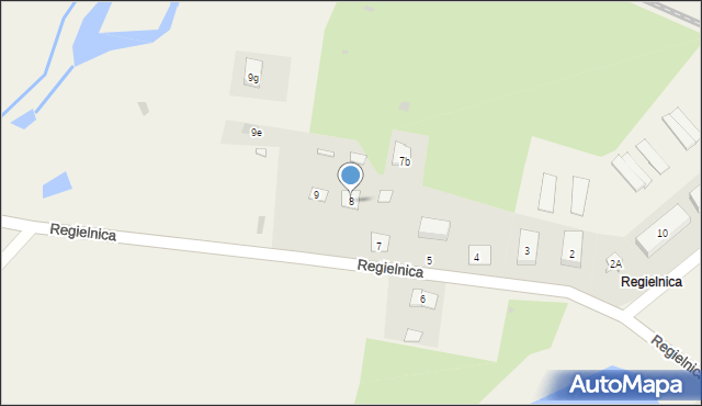 Regielnica, Regielnica, 8, mapa Regielnica