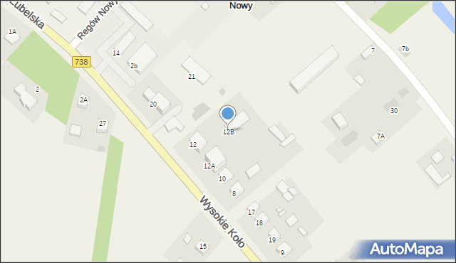 Regów Nowy, Regów Nowy, 12B, mapa Regów Nowy