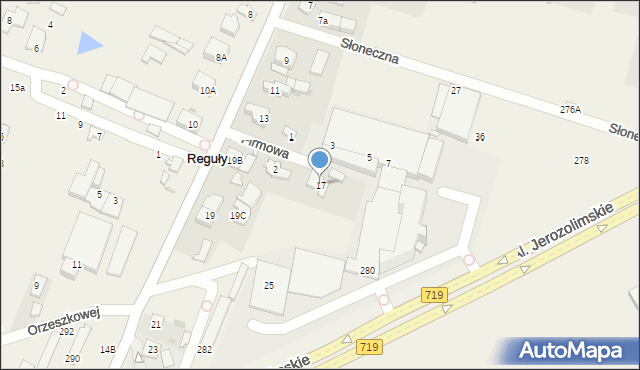 Reguły, Regulska, 17, mapa Reguły