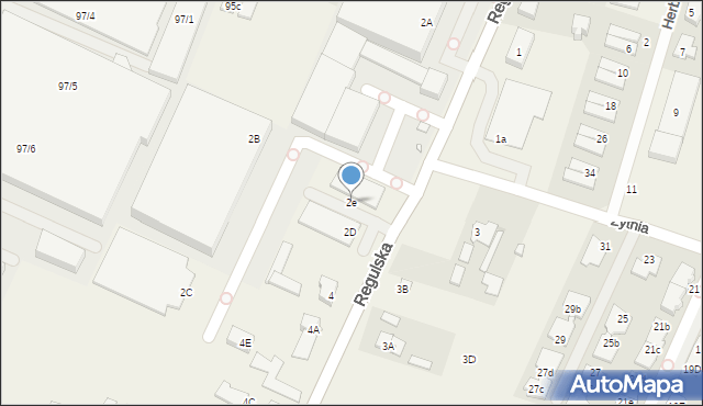 Reguły, Regulska, 2e, mapa Reguły