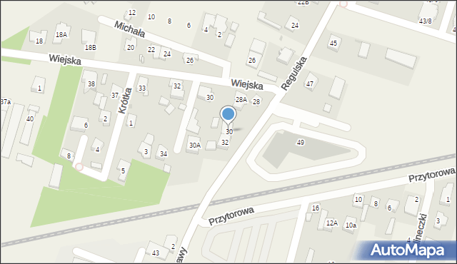 Reguły, Regulska, 30, mapa Reguły