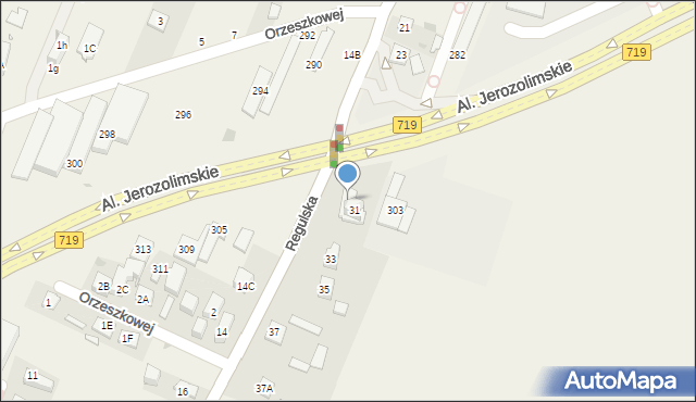 Reguły, Regulska, 31, mapa Reguły