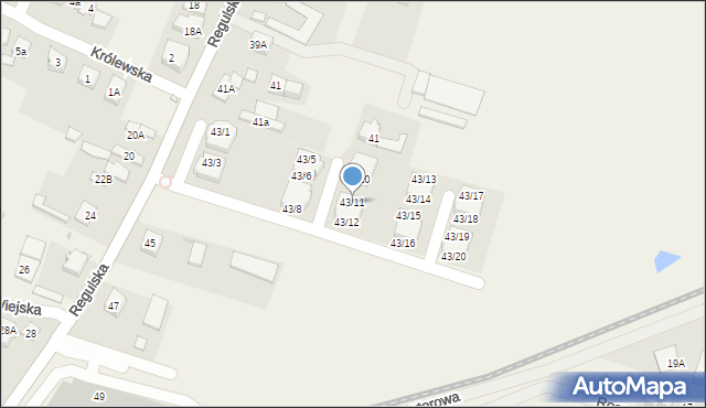 Reguły, Regulska, 43/11, mapa Reguły