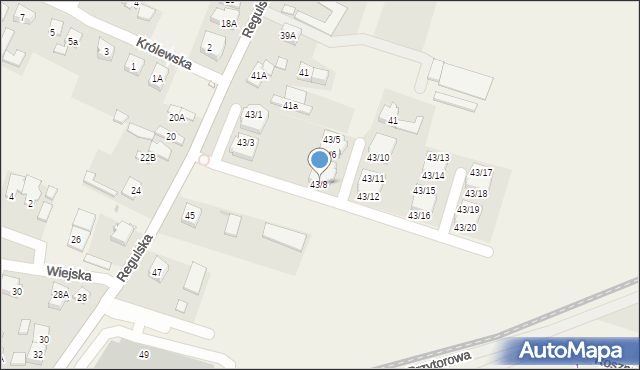 Reguły, Regulska, 43/8, mapa Reguły