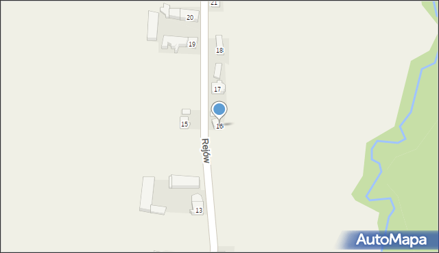 Rejów, Rejów, 16, mapa Rejów
