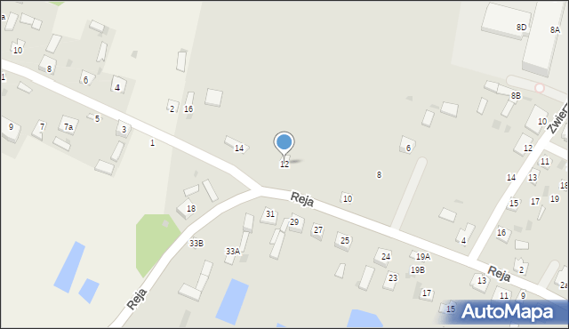 Rejowiec, Reja Mikołaja, 12, mapa Rejowiec