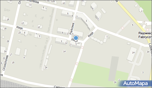 Rejowiec Fabryczny, Reja Mikołaja, 1, mapa Rejowiec Fabryczny