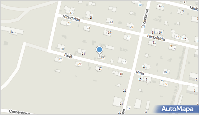 Rejowiec Fabryczny, Reja Mikołaja, 22, mapa Rejowiec Fabryczny