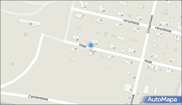 Rejowiec Fabryczny, Reja Mikołaja, 23, mapa Rejowiec Fabryczny