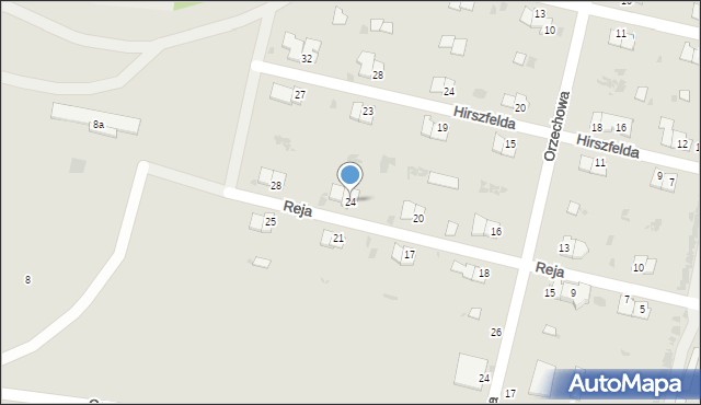 Rejowiec Fabryczny, Reja Mikołaja, 24, mapa Rejowiec Fabryczny