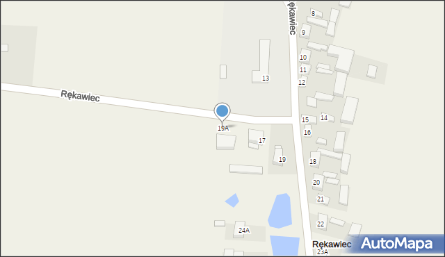 Rękawiec, Rękawiec, 19A, mapa Rękawiec