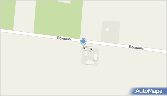 Rękawiec, Rękawiec, 54, mapa Rękawiec