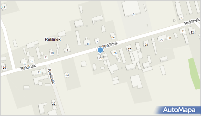 Reklinek, Reklinek, 25, mapa Reklinek