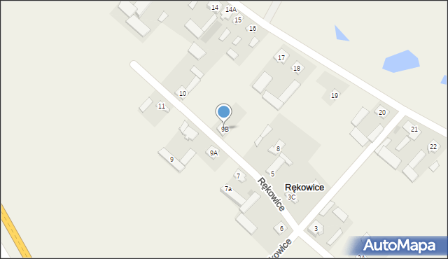 Rękowice, Rękowice, 9B, mapa Rękowice